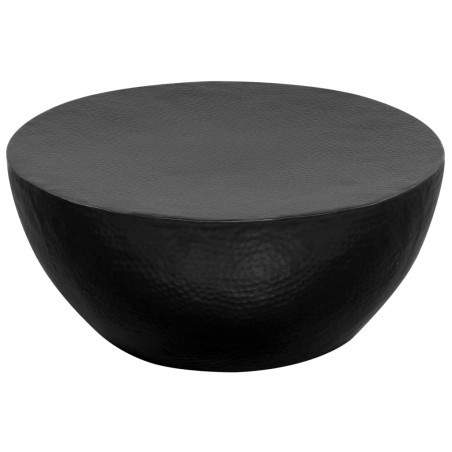 vidaXL Mesa de centro de aluminio martillado 70x30 cm negro