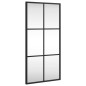vidaXL Espejo de pared rectangular de hierro negro 30x60 cm vidaXL Espejo de pared rectangular de hierro negro 30x60 cm