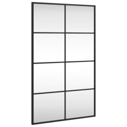 vidaXL Espejo de pared rectangular de hierro negro 50x80 cm
