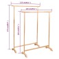 vidaXL Percheros de ropa 2 unidades de madera de roble maciza vidaXL Percheros de ropa 2 unidades de madera de roble maciza