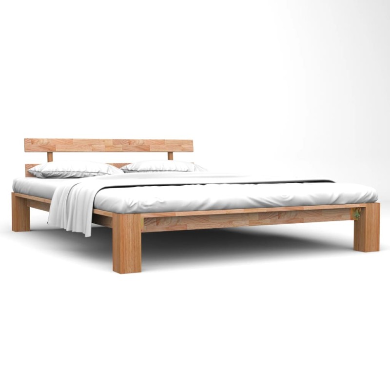 vidaXL Estructura de cama de madera maciza de roble 160x200 cm vidaXL Estructura de cama de madera maciza de roble 160x200 cm
