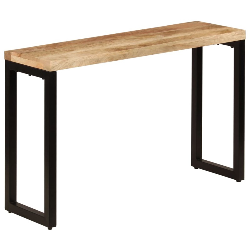 vidaXL Mesa consola madera maciza de mango y acero 120x35x76 cm vidaXL Mesa consola madera maciza de mango y acero 120x35x76 cm