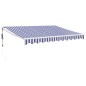 vidaXL Toldo retráctil automático azul y blanco 3x2,5 m vidaXL Toldo retráctil automático azul y blanco 3x2,5 m