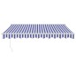vidaXL Toldo retráctil automático azul y blanco 3x2,5 m vidaXL Toldo retráctil automático azul y blanco 3x2,5 m