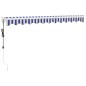 vidaXL Toldo retráctil automático azul y blanco 3x2,5 m vidaXL Toldo retráctil automático azul y blanco 3x2,5 m