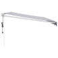 vidaXL Toldo retráctil automático azul y blanco 4x3 m vidaXL Toldo retráctil automático azul y blanco 4x3 m