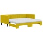 vidaXL Sofá cama nido con colchón terciopelo amarillo 90x200 cm