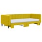 vidaXL Sofá cama nido con colchón terciopelo amarillo 90x200 cm