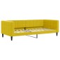vidaXL Sofá cama nido con colchón terciopelo amarillo 90x200 cm