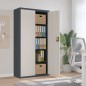 vidaXL Armario archivador de acero gris antracita y blanco 90x40x180cm