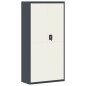 vidaXL Armario archivador de acero gris antracita y blanco 90x40x180cm
