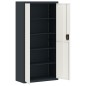 vidaXL Armario archivador de acero gris antracita y blanco 90x40x180cm