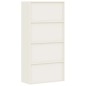 vidaXL Armario archivador de acero gris antracita y blanco 90x40x180cm