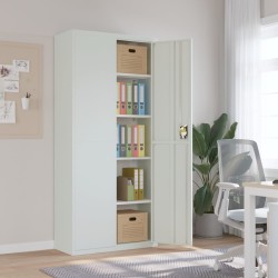 vidaXL Armario archivador de acero gris claro 90x40x200 cm