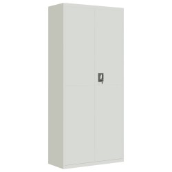vidaXL Armario archivador de acero gris claro 90x40x200 cm