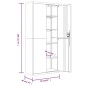 vidaXL Armario archivador de acero gris claro 90x40x200 cm