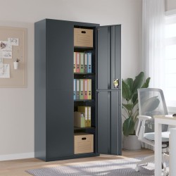 vidaXL Armario archivador de acero gris antracita 90x40x200 cm