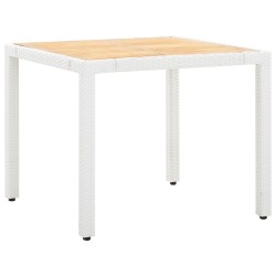 vidaXL Juego de comedor de jardín 5 piezas ratán sintético blanco