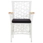 vidaXL Juego de comedor de jardín 5 piezas ratán sintético blanco