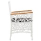 vidaXL Juego de comedor de jardín 5 piezas ratán sintético blanco