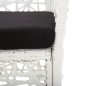 vidaXL Juego de comedor de jardín 5 piezas ratán sintético blanco