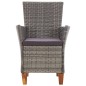 vidaXL Set de comedor 7 pzas ratán sintético madera maciza acacia gris vidaXL Set de comedor 7 pzas ratán sintético madera maciza acacia gris