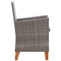 vidaXL Set de comedor 7 pzas ratán sintético madera maciza acacia gris vidaXL Set de comedor 7 pzas ratán sintético madera maciza acacia gris