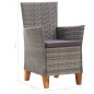 vidaXL Set de comedor 7 pzas ratán sintético madera maciza acacia gris vidaXL Set de comedor 7 pzas ratán sintético madera maciza acacia gris
