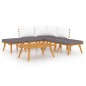 vidaXL Juego de muebles de jardín 6 piezas madera maciza de acacia vidaXL Juego de muebles de jardín 6 piezas madera maciza de acacia