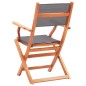 vidaXL Sillas plegables jardín 4 uds madera eucalipto y textilene gris vidaXL Sillas plegables jardín 4 uds madera eucalipto y textilene gris