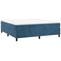 vidaXL Estructura de cama box spring terciopelo azul oscuro 180x200 cm