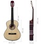 vidaXL Guitarra clásica para principiantes madera tilo negro 4/4 39" vidaXL Guitarra clásica para principiantes madera tilo negro 4/4 39"