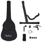 vidaXL Set de guitarra acústica 12 piezas con cutaway 6 cuerdas 38"    