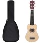 vidaXL Juego de ukelele soprano para niños con funda madera clara 21" vidaXL Juego de ukelele soprano para niños con funda madera clara 21"
