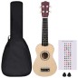 vidaXL Juego de ukelele soprano para niños con funda madera clara 21" vidaXL Juego de ukelele soprano para niños con funda madera clara 21"