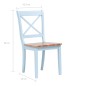 vidaXL Sillas comedor 2 uds madera maciza caucho gris y madera claro vidaXL Sillas comedor 2 uds madera maciza caucho gris y madera claro