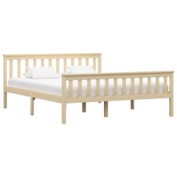 vidaXL Estructura de cama de madera maciza de pino clara 160x200 cm 