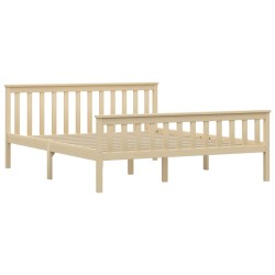 vidaXL Estructura de cama de madera maciza de pino clara 160x200 cm 