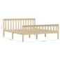 vidaXL Estructura de cama de madera maciza de pino clara 160x200 cm vidaXL Estructura de cama de madera maciza de pino clara 160x200 cm