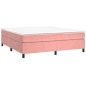 vidaXL Estructura de cama box spring terciopelo rosa 200x200 cm