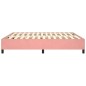 vidaXL Estructura de cama box spring terciopelo rosa 200x200 cm