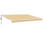 vidaXL Toldo retráctil automático amarillo y blanco 4,5x3 m vidaXL Toldo retráctil automático amarillo y blanco 4,5x3 m