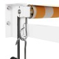 vidaXL Toldo retráctil automático amarillo y blanco 4,5x3 m vidaXL Toldo retráctil automático amarillo y blanco 4,5x3 m