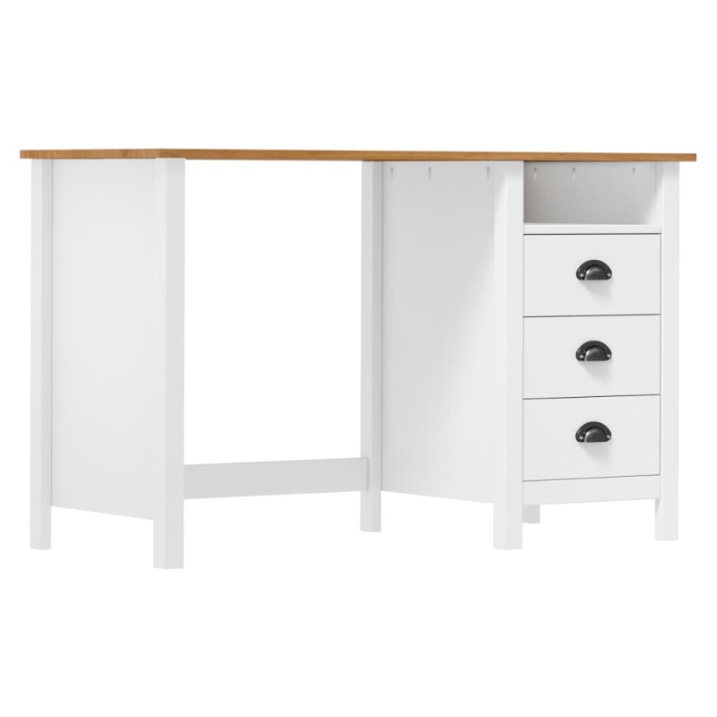 vidaXL Escritorio Hill con 3 cajones madera de pino 120x50x74 cm vidaXL Escritorio Hill con 3 cajones madera de pino 120x50x74 cm
