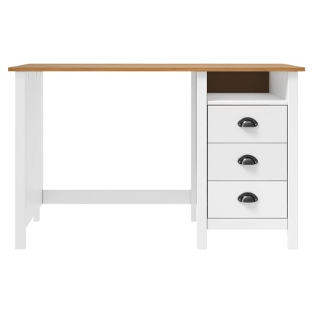 vidaXL Escritorio Hill con 3 cajones madera de pino 120x50x74 cm