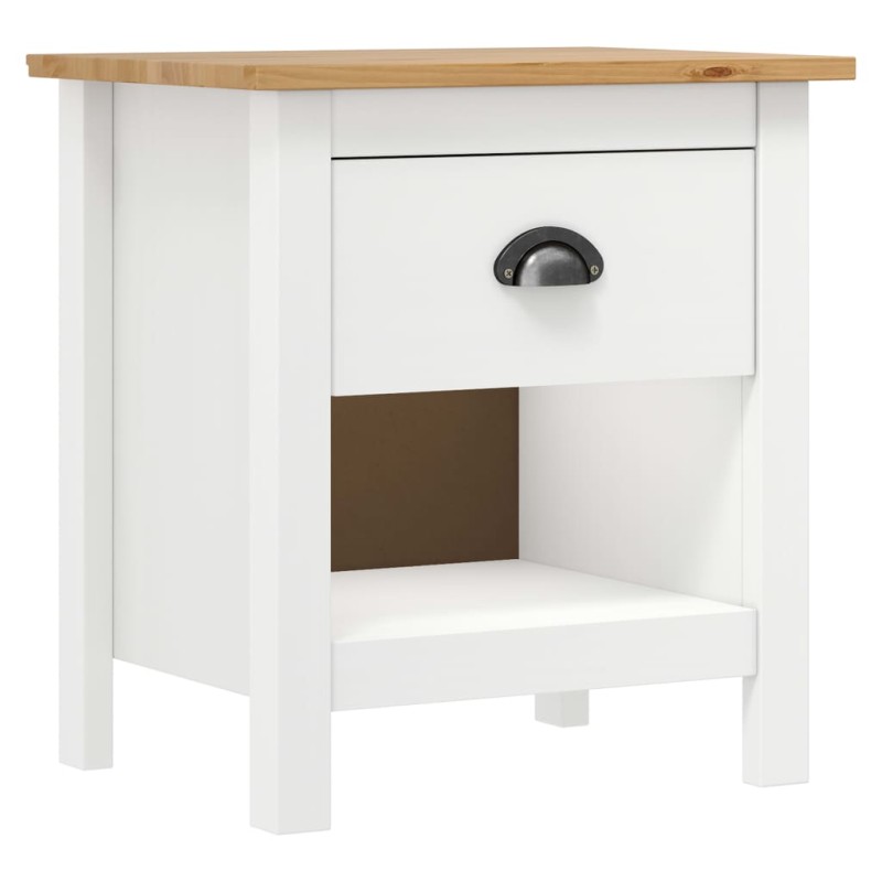 vidaXL Mesitas de noche 2 uds Hill madera maciza de pino 46x35x49,5 cm vidaXL Mesitas de noche 2 uds Hill madera maciza de pino 46x35x49,5 cm