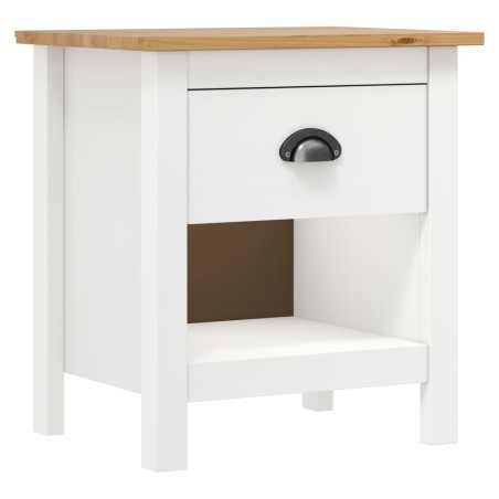 vidaXL Mesitas de noche 2 uds Hill madera maciza de pino 46x35x49,5 cm