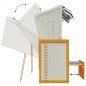 vidaXL Silla playa Strandkorb dosel ratán sintético madera blanco azul vidaXL Silla playa Strandkorb dosel ratán sintético madera blanco azul