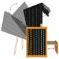 vidaXL Silla playa Strandkorb dosel ratán sintético madera negro gris