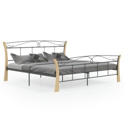 vidaXL Estructura de cama de metal negra 200x200 cm